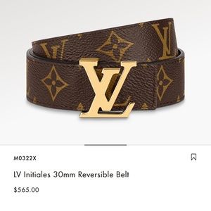 Original Louis Vitton Reversable red belt